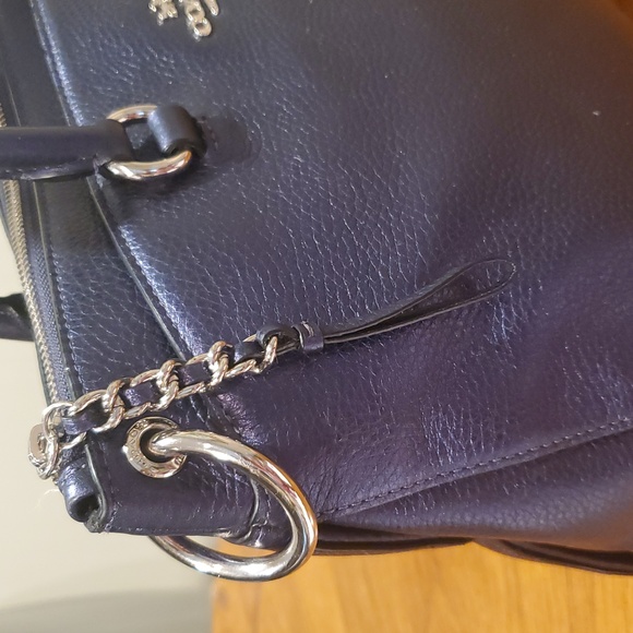 Coach Metallic Blue Mia Bag - Picture 15 of 15